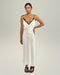 GRACE SILK-SATIN MIDI DRESS, LACE BRA